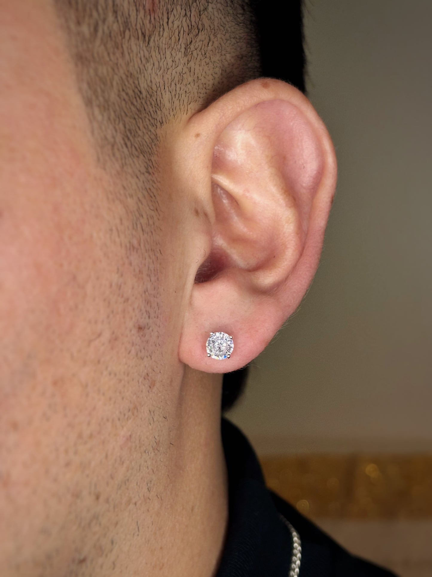 Aros circón 4 puntas