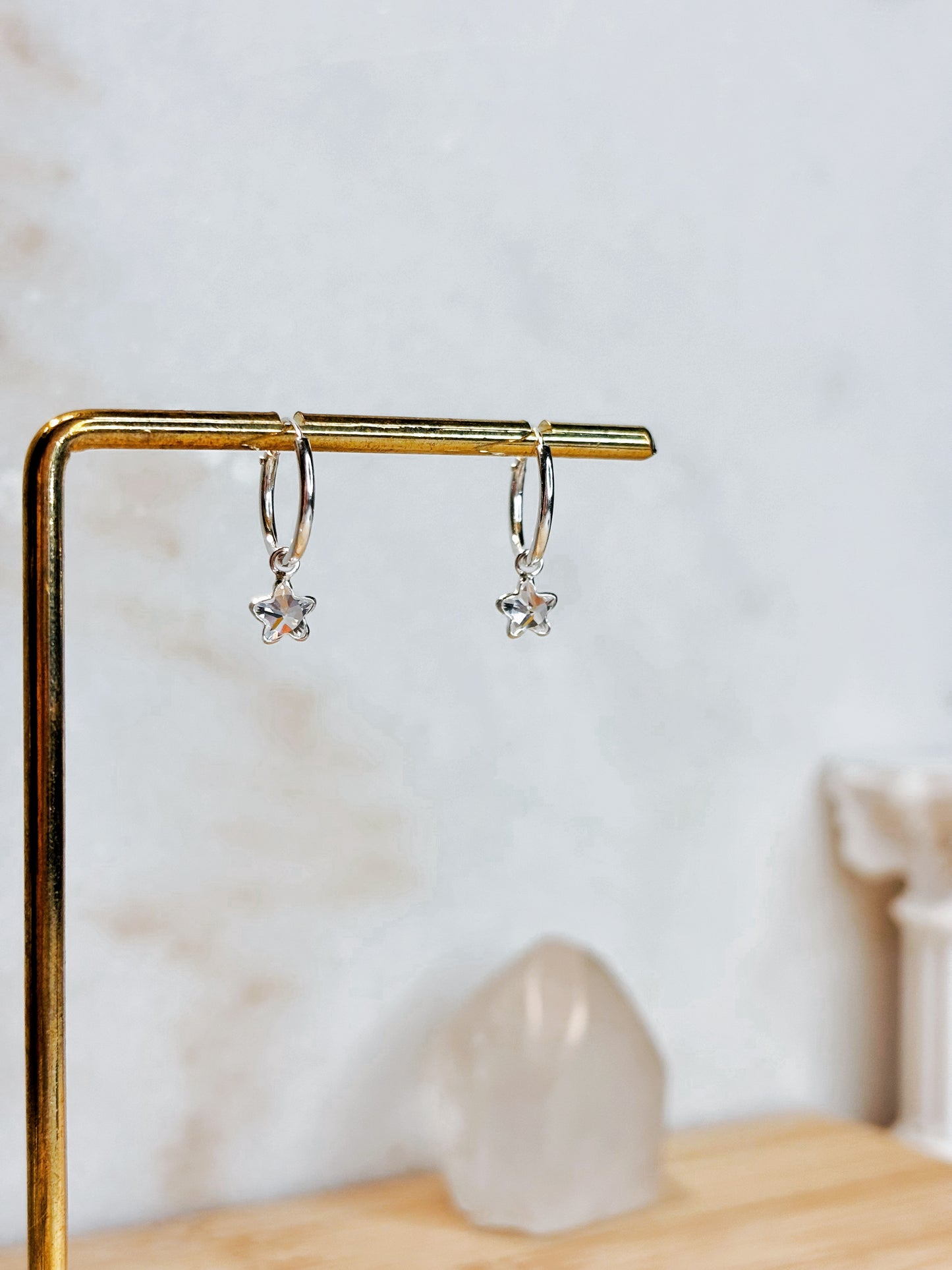 Aro argolla circón estrella