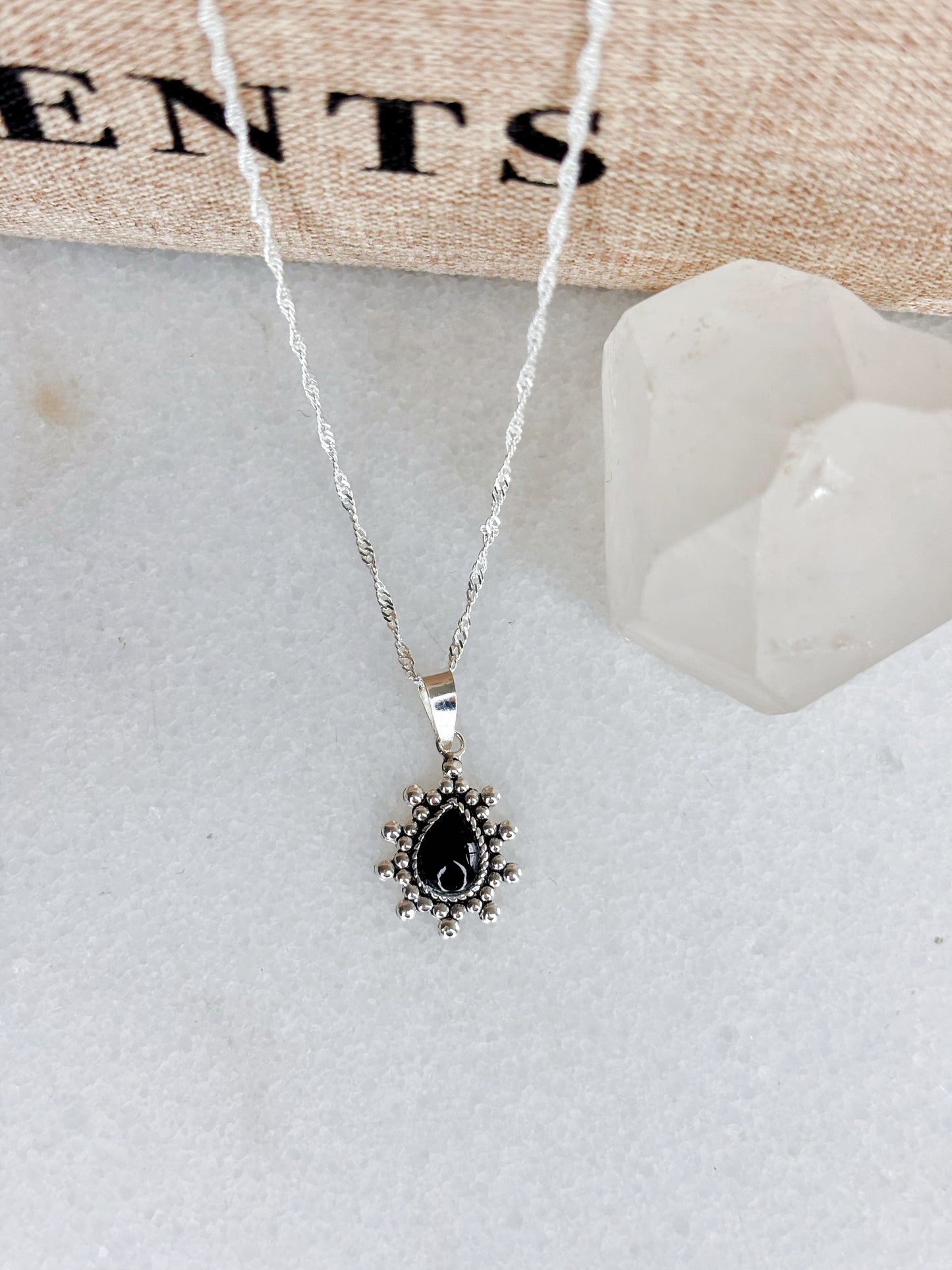 Collar piedra Obsidiana