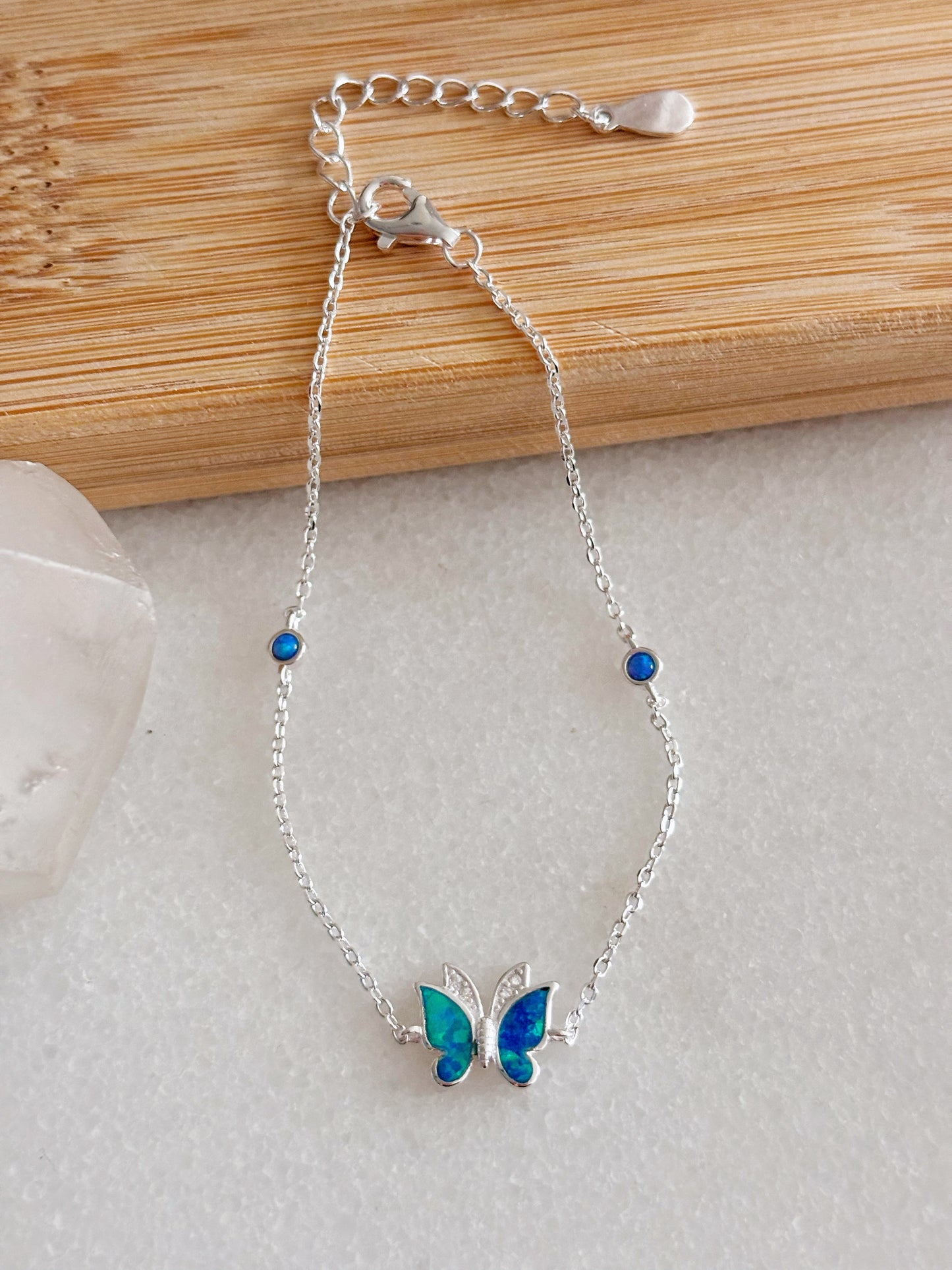 Pulsera mariposa con abalon