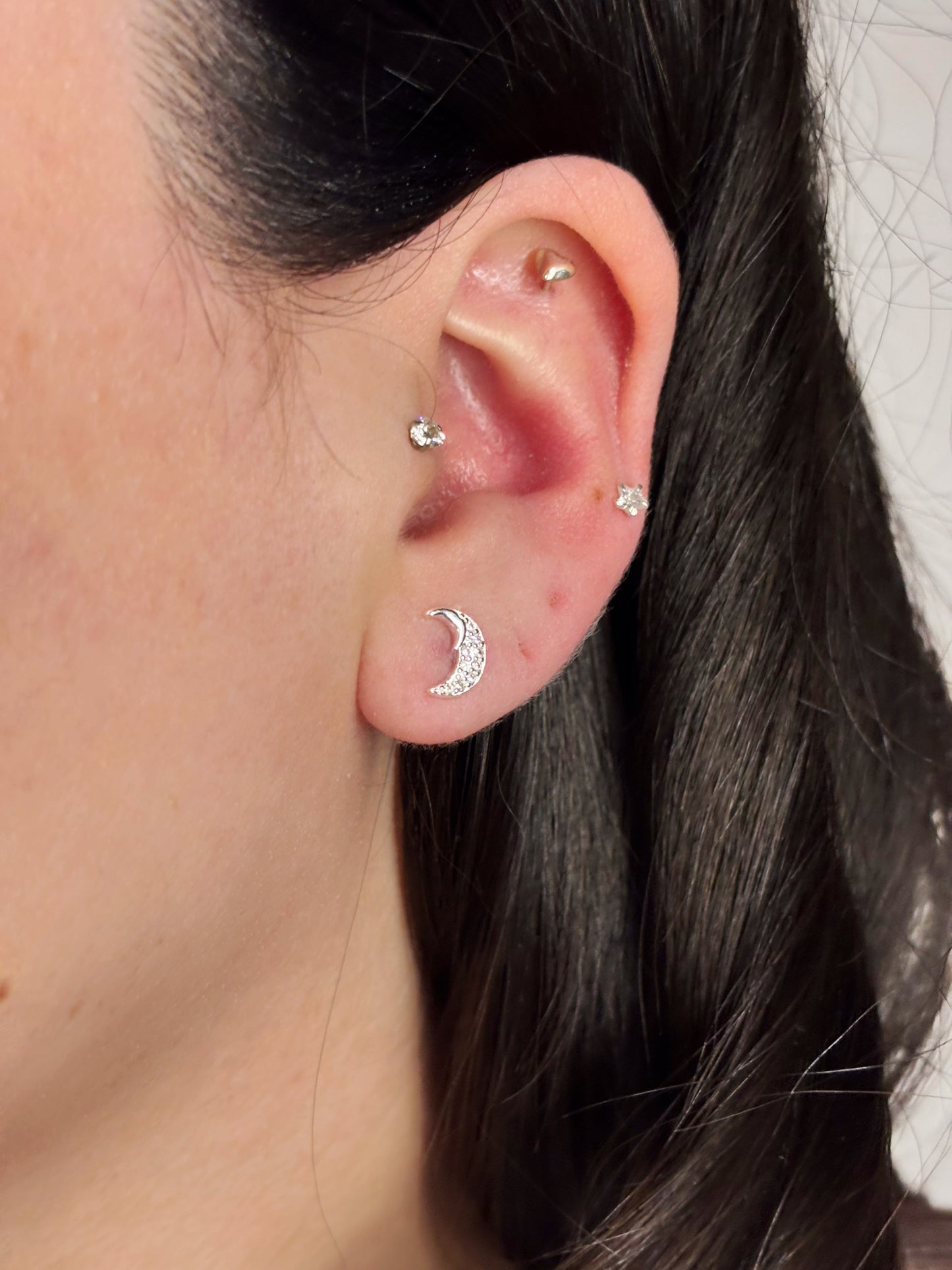 Conjunto luna estrella con microcircones