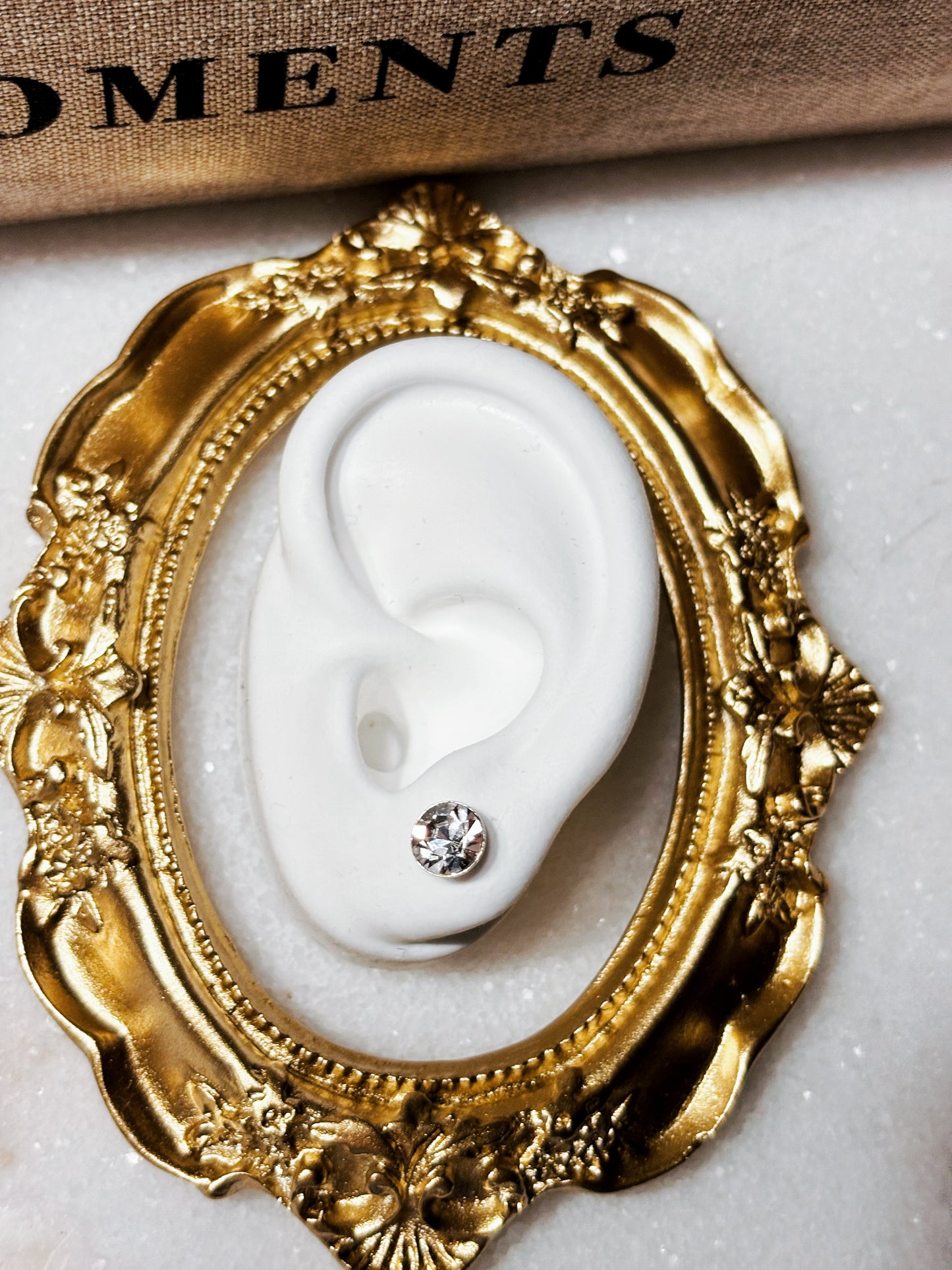 Aros simple circón blanco