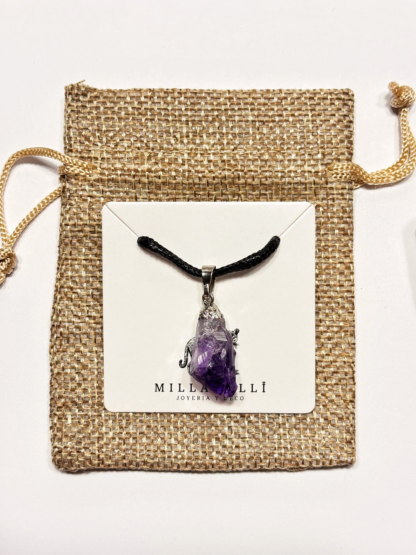 Collar amatista natural