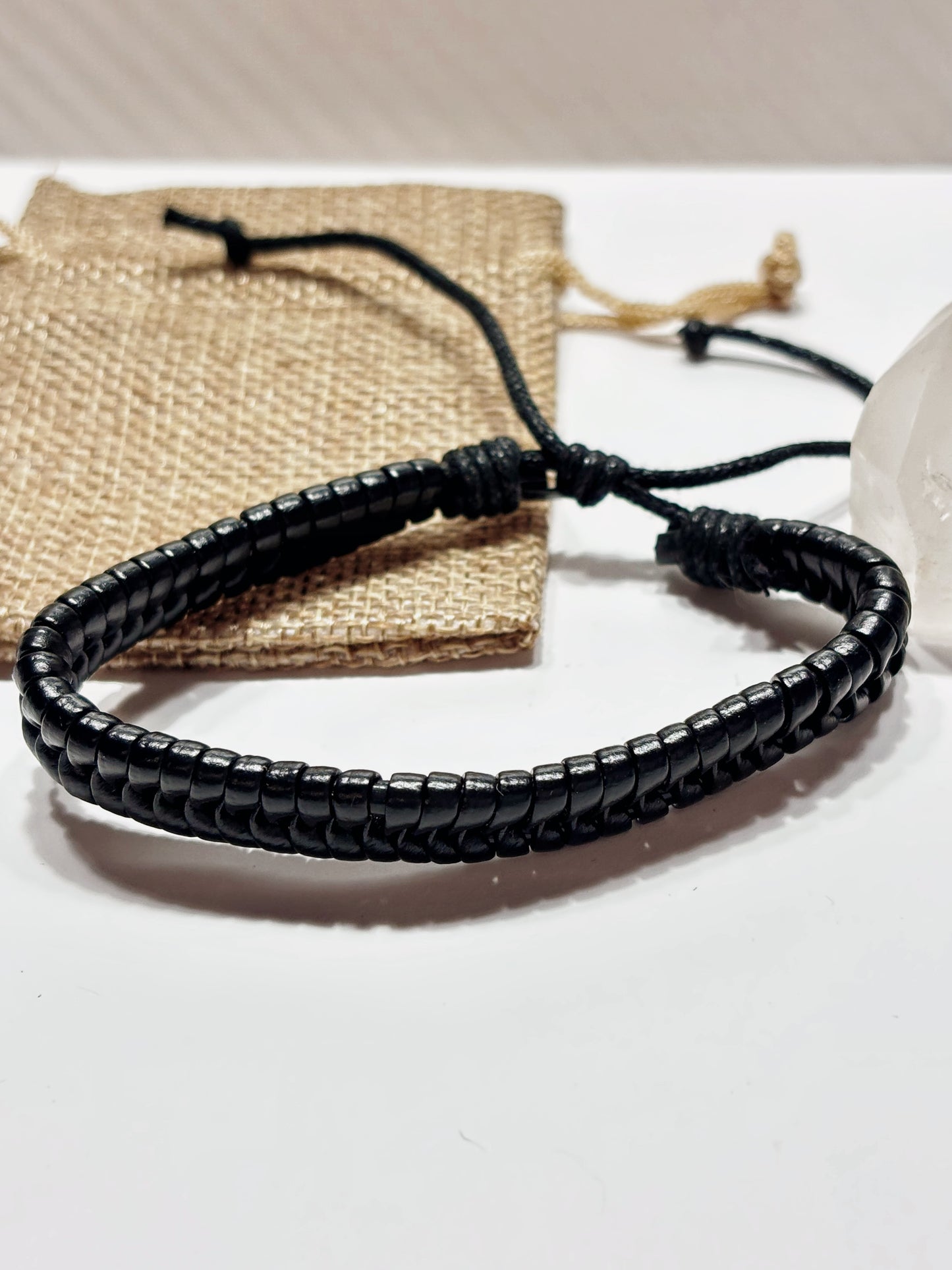 Pulsera trenzada ecocuero