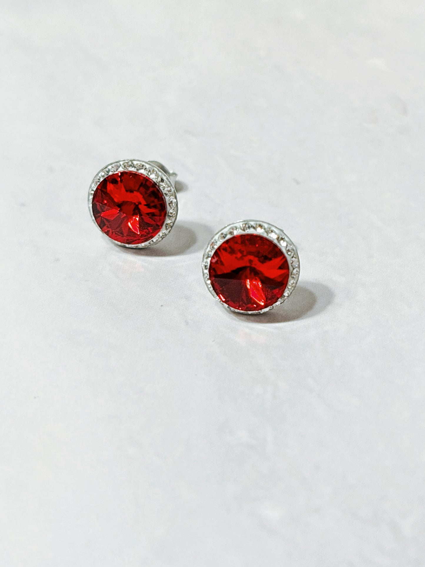 Aro Cristal Hecho con Swarovski Rojo