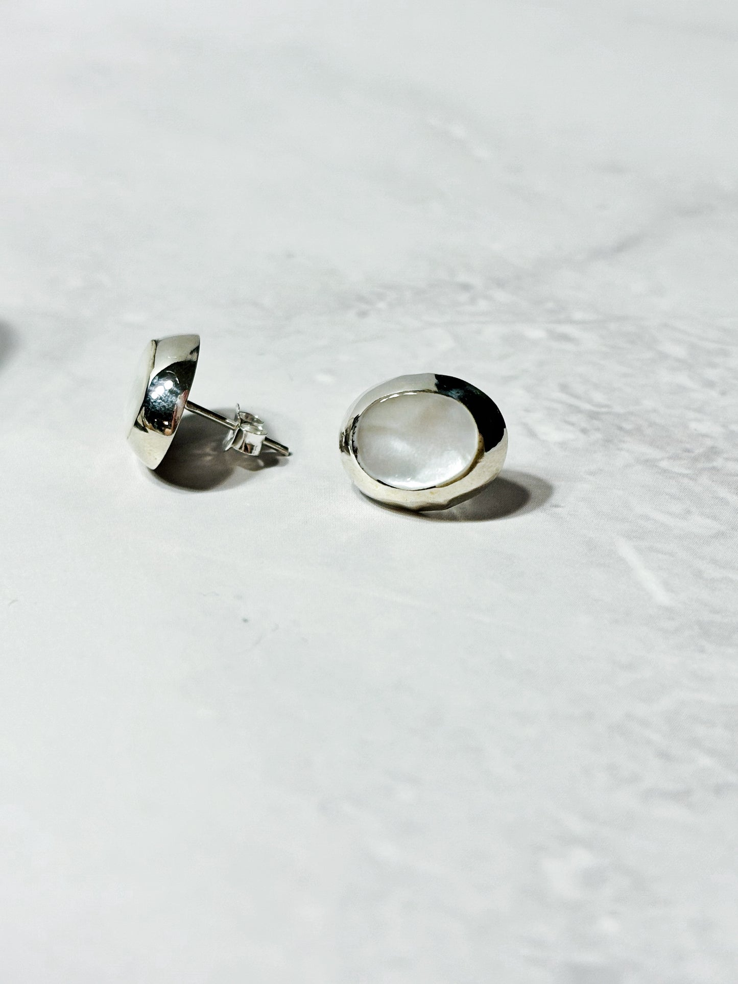 Aros gotas con nácar