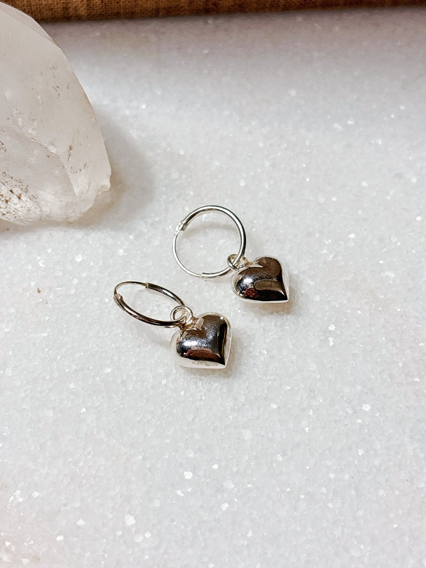 Aros argolla corazón chunky