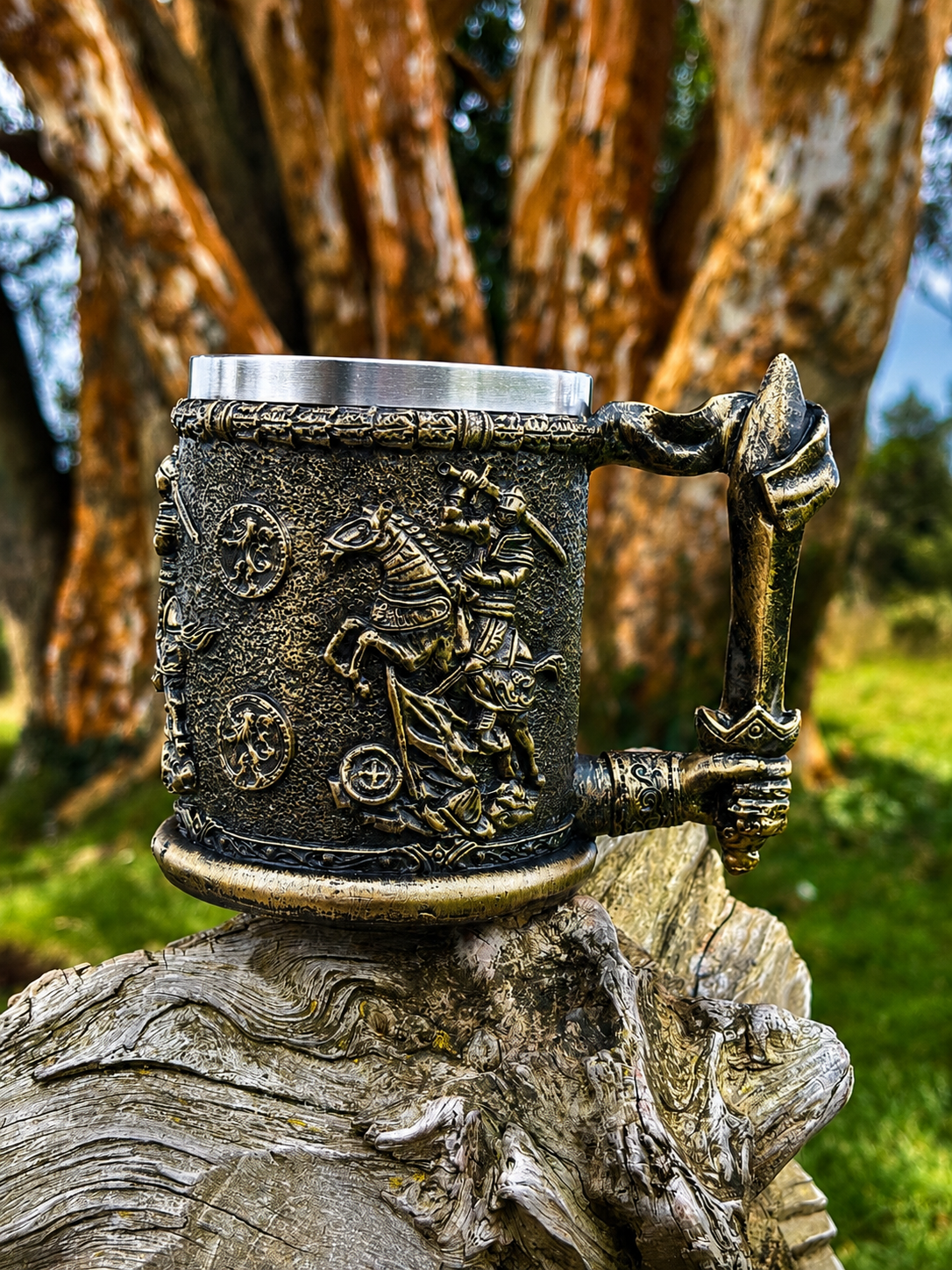 Vaso acero inoxidable con resina
