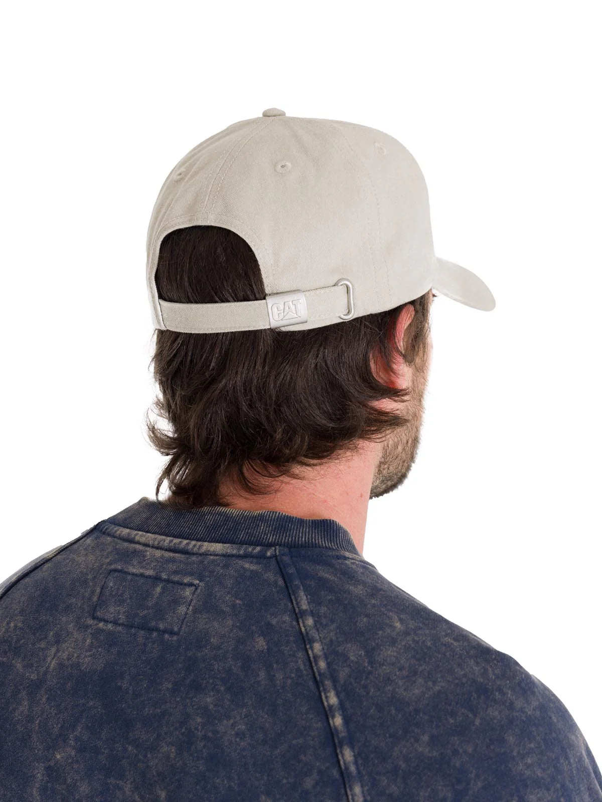 Jockey Con Hebilla Casual Unisex Pigment Dyed Cat Logo Hat Beige Cat
