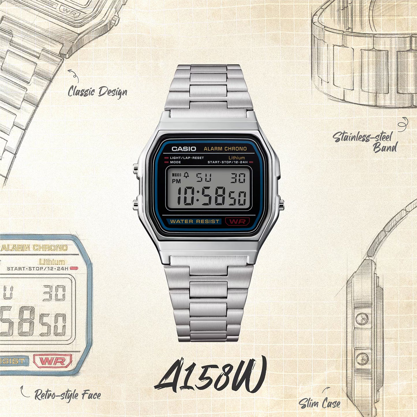 Reloj Casio A-158WA-1