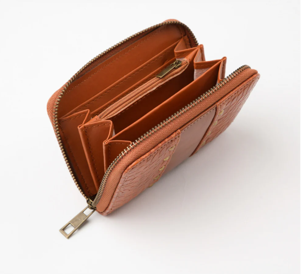 Billetera ecocuero camel