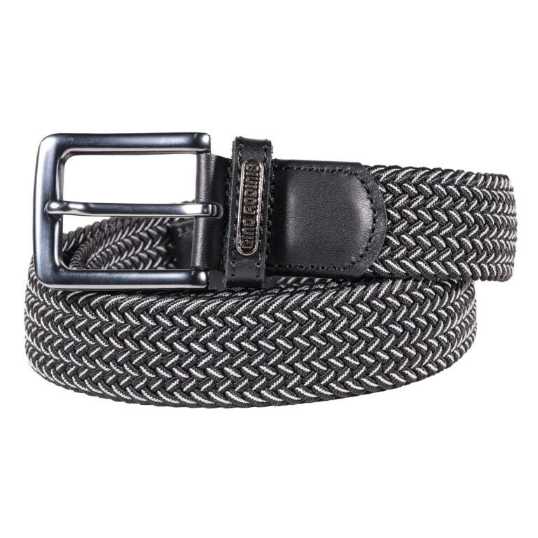 Cinturón elasticado negro gris