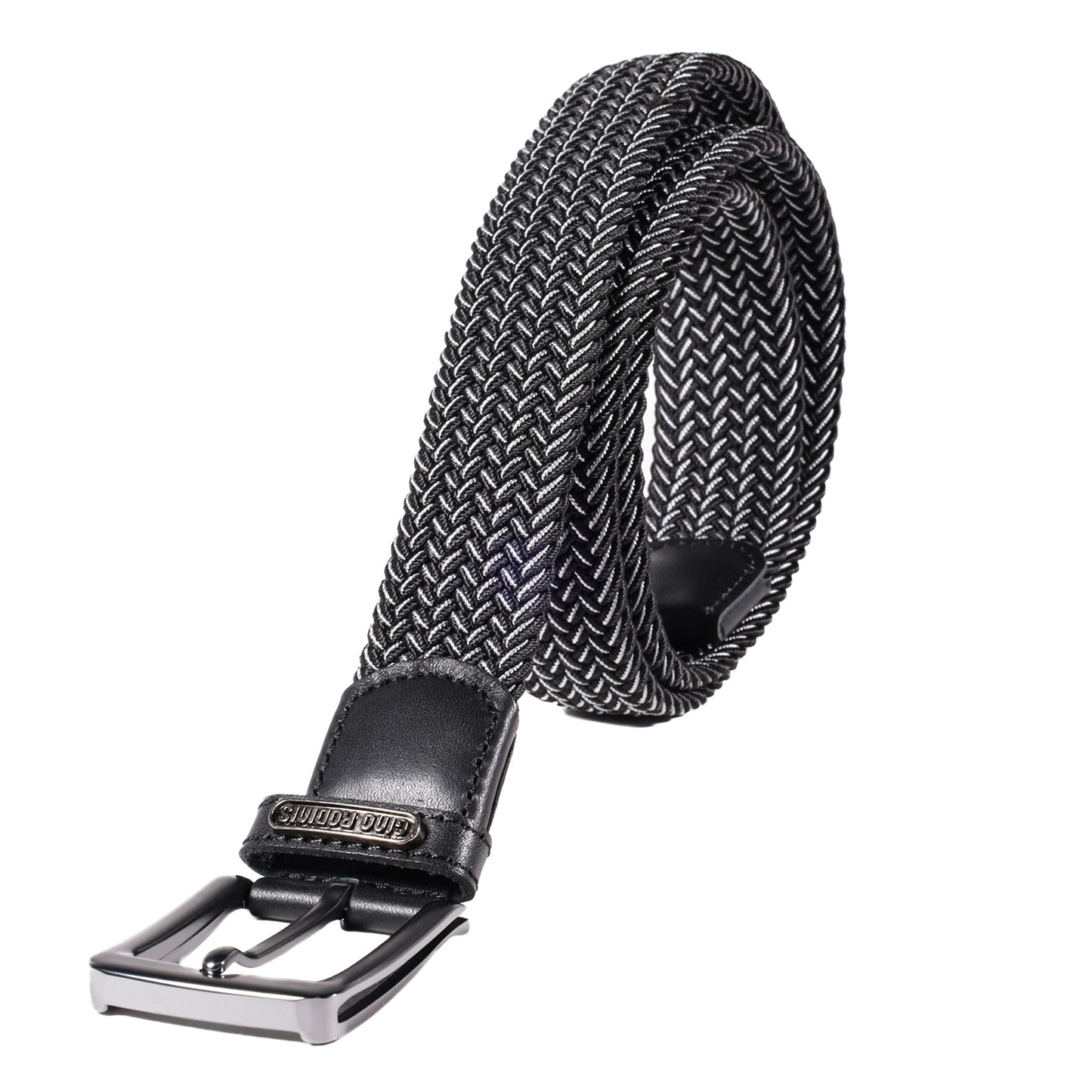 Cinturón elasticado negro gris