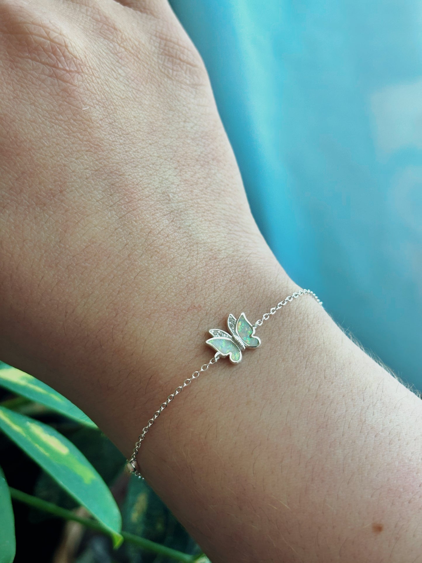 Pulsera mariposa de ópalo Australiano