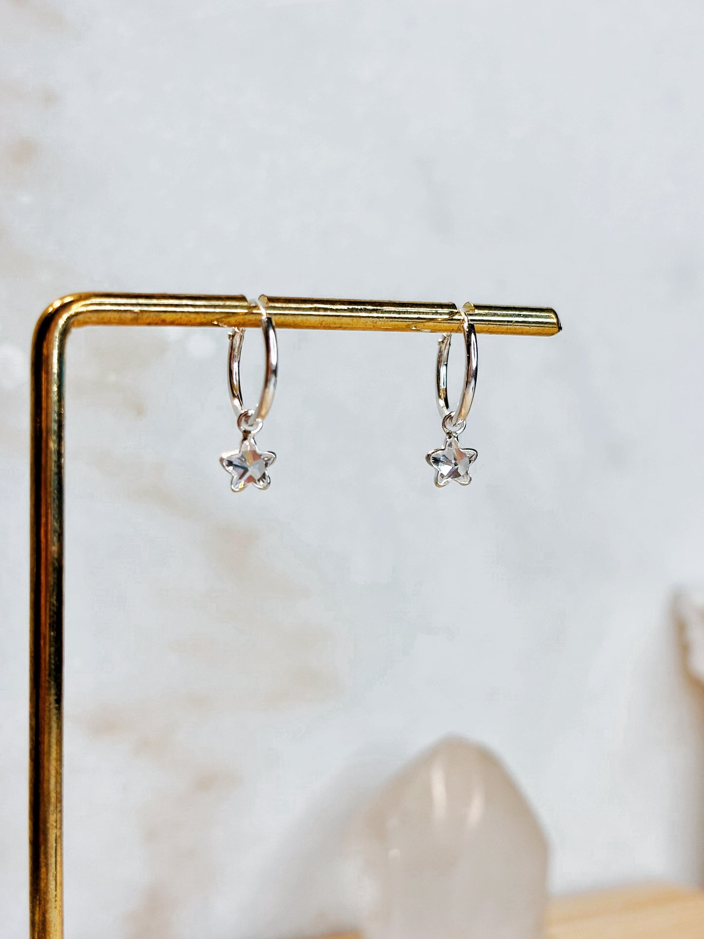 Aro argolla circón estrella