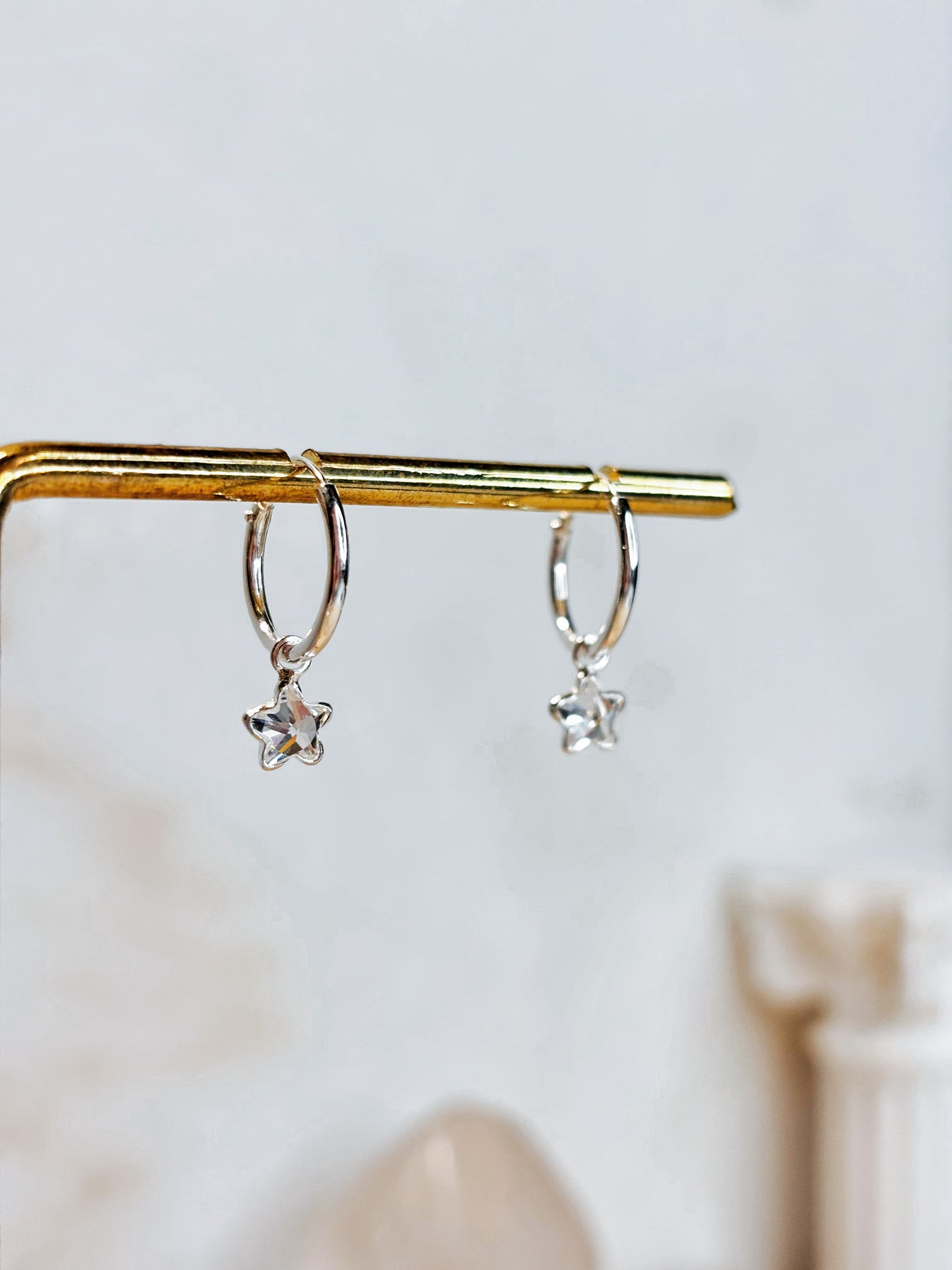 Aro argolla circón estrella