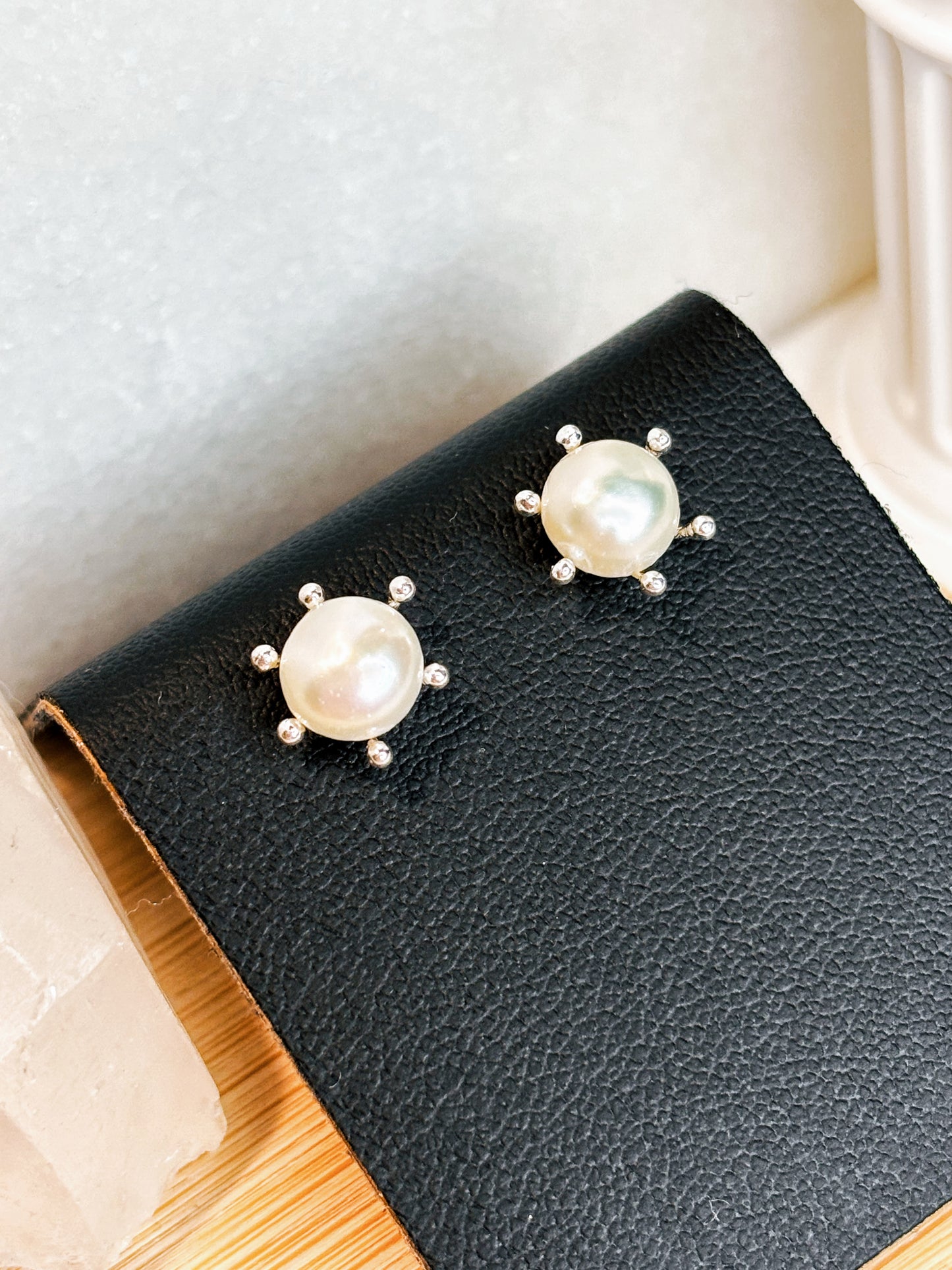 Aros perlas de rio 6mm