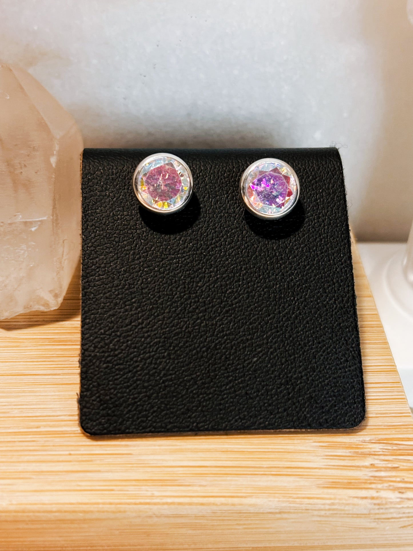 Aros circón tornasol