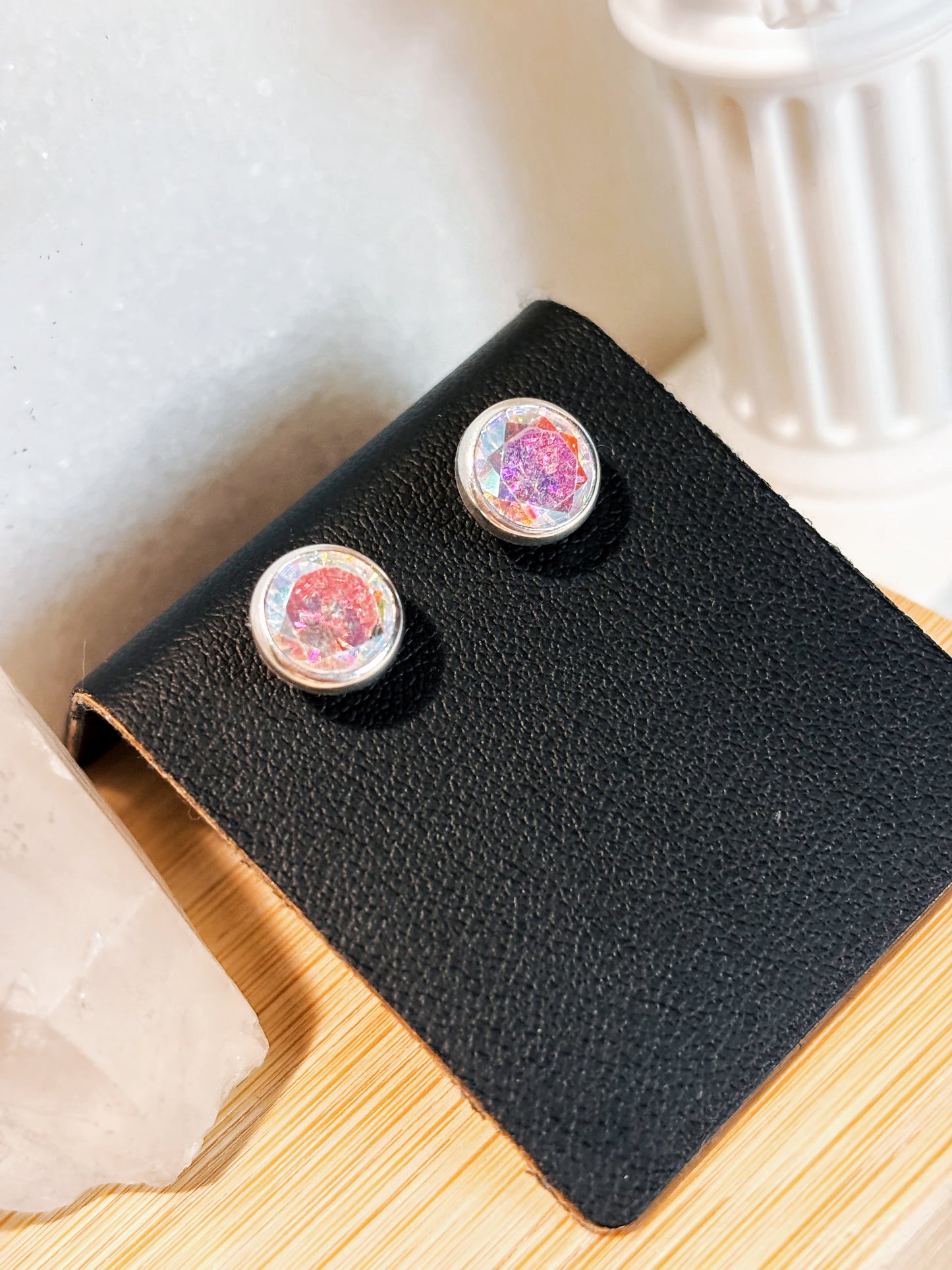 Aros circón tornasol