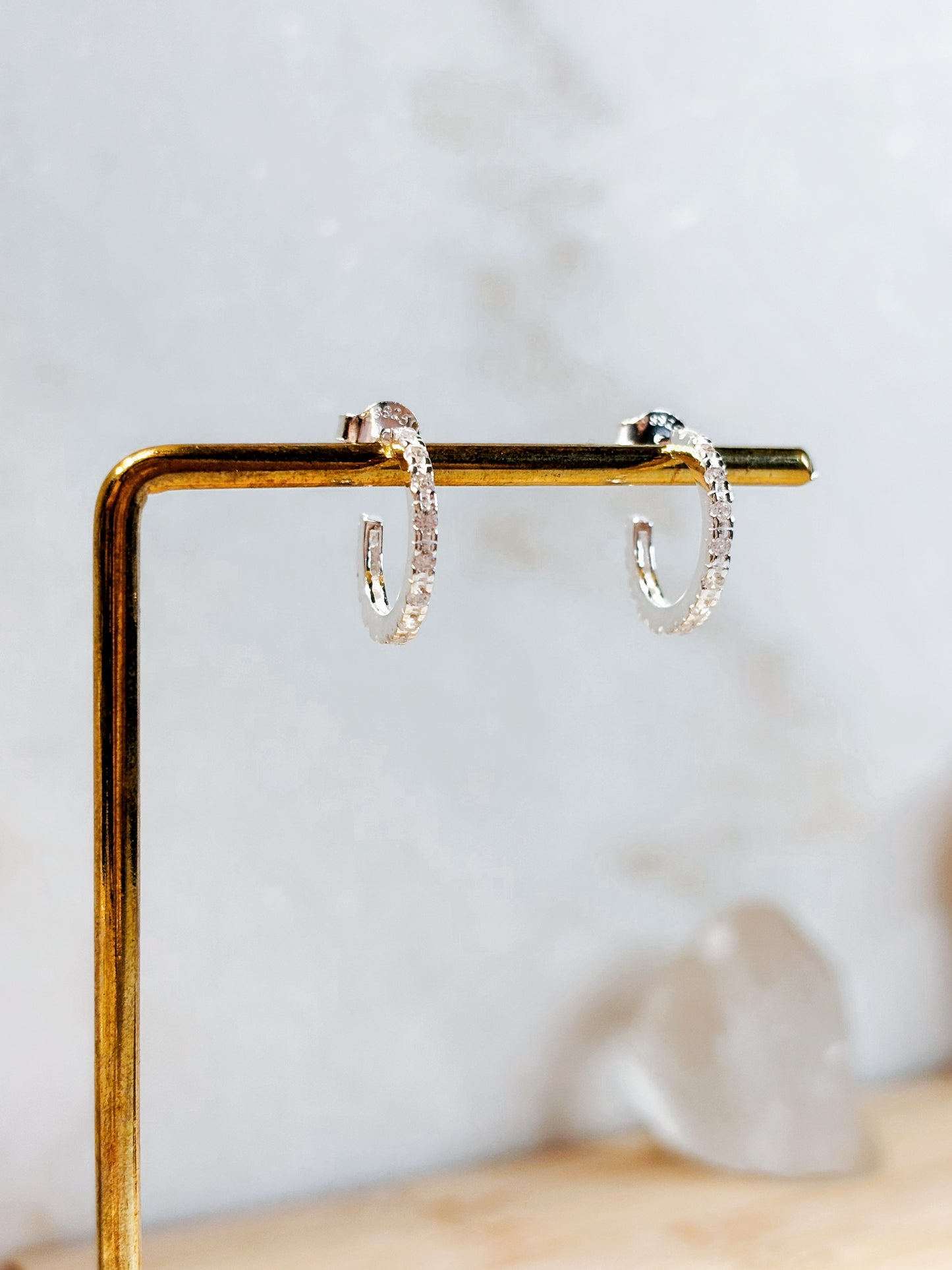 Aros semi argollas microcircones