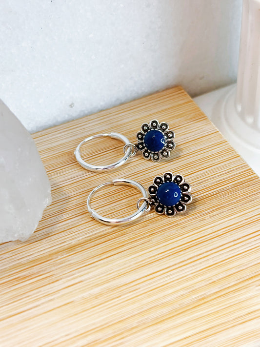 Aros argolla con Lapislázuli