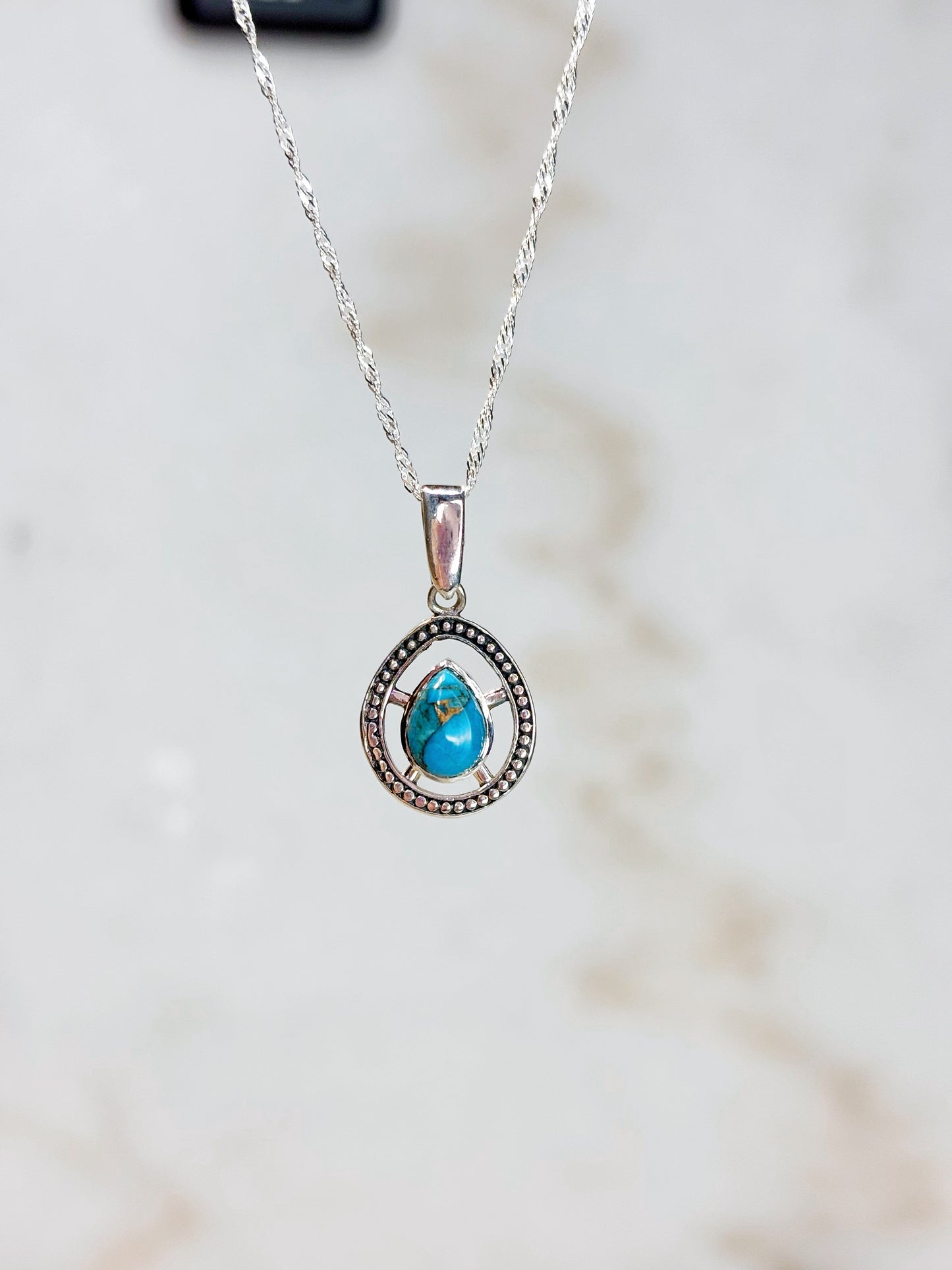 Collar gota piedra Turquesa
