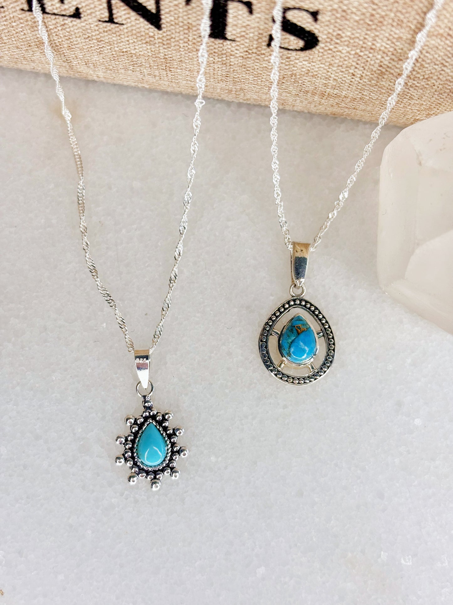 Collar gota piedra Turquesa