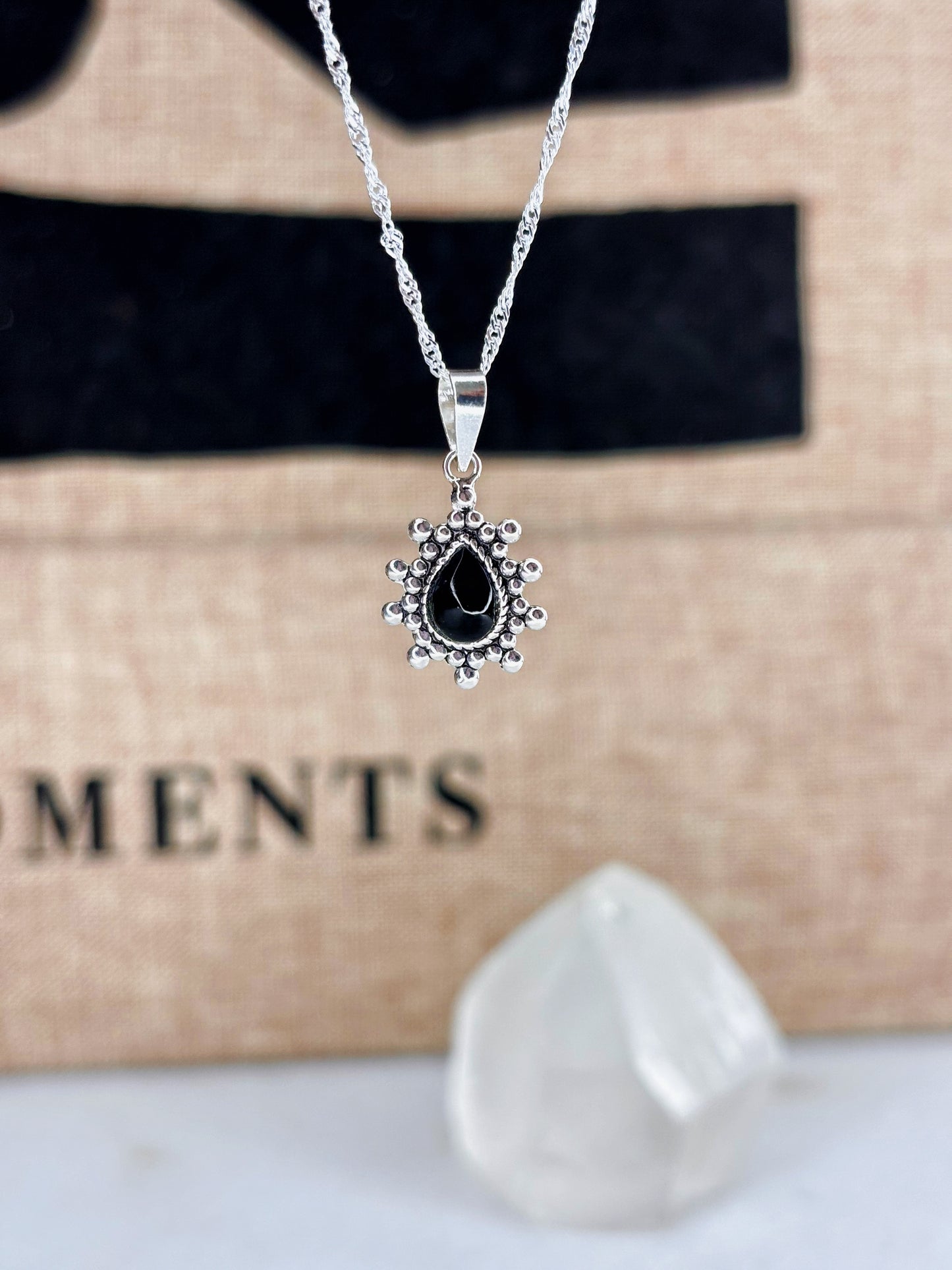 Collar piedra Obsidiana