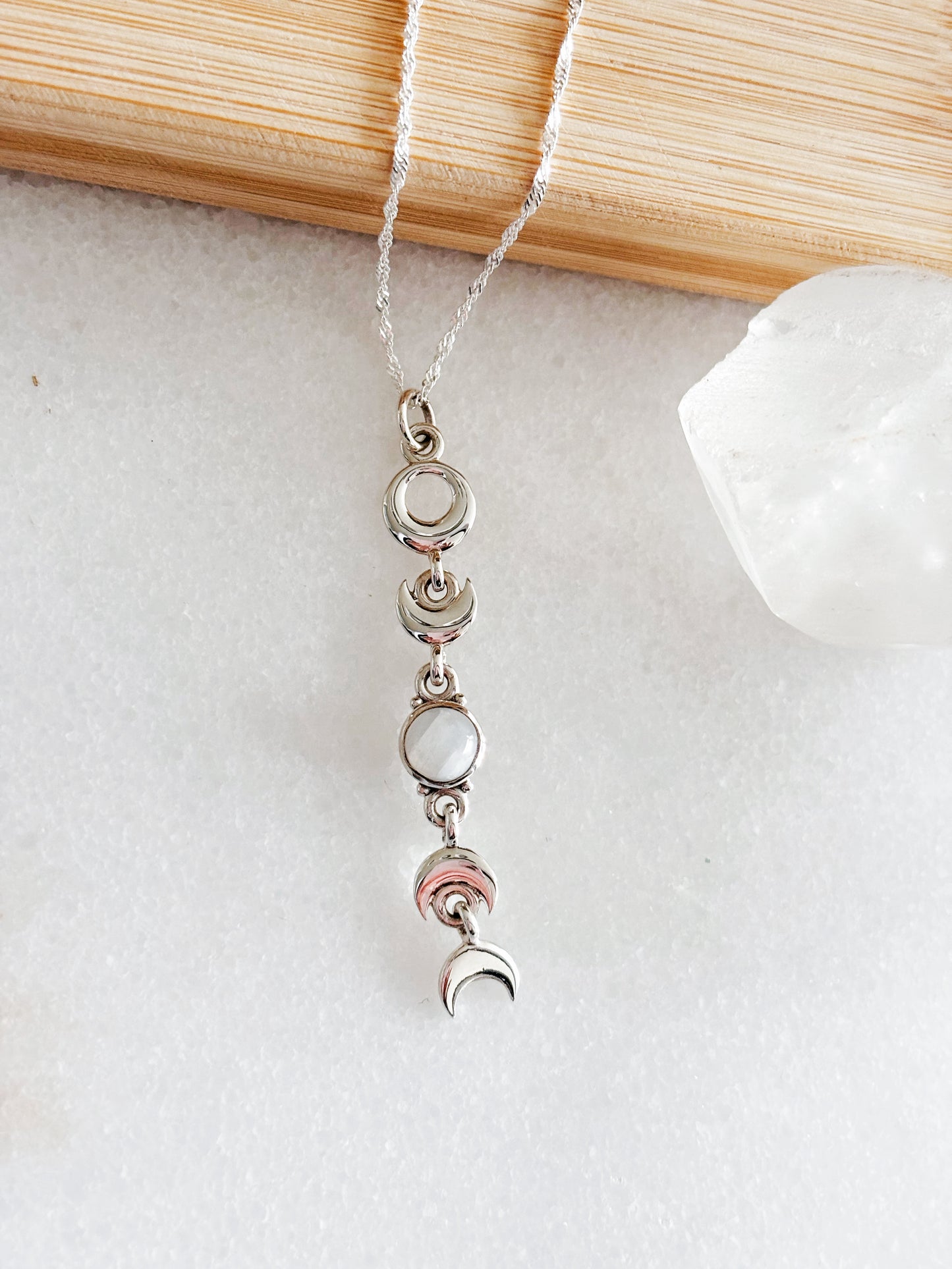 Collar ciclo lunar con Piedra Luna