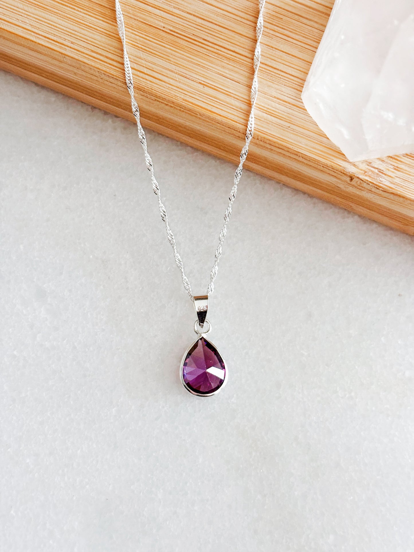 Collar circón morado