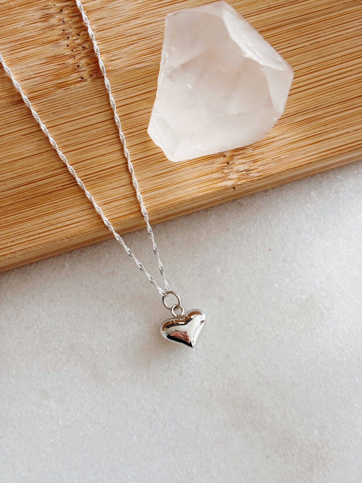 Collar corazón chunky