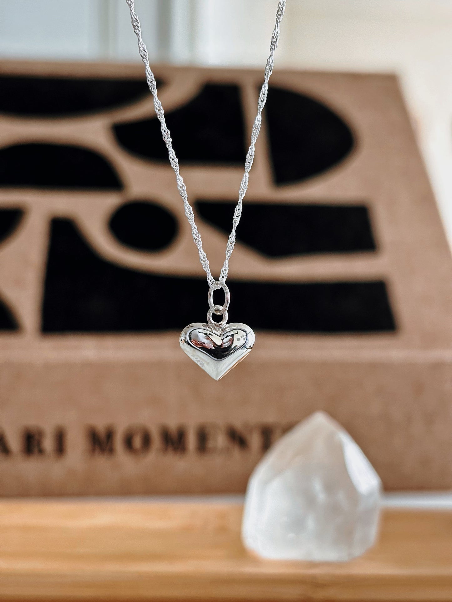 Collar corazón chunky