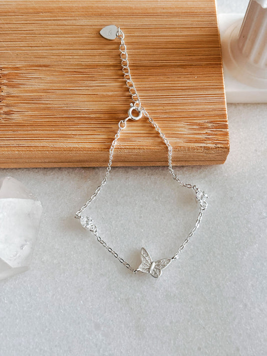 Pulsera mariposa microcircones