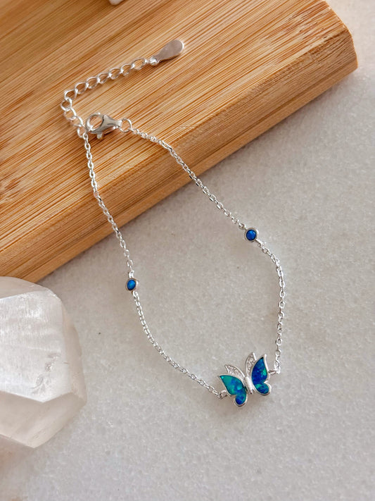 Pulsera mariposa con abalon