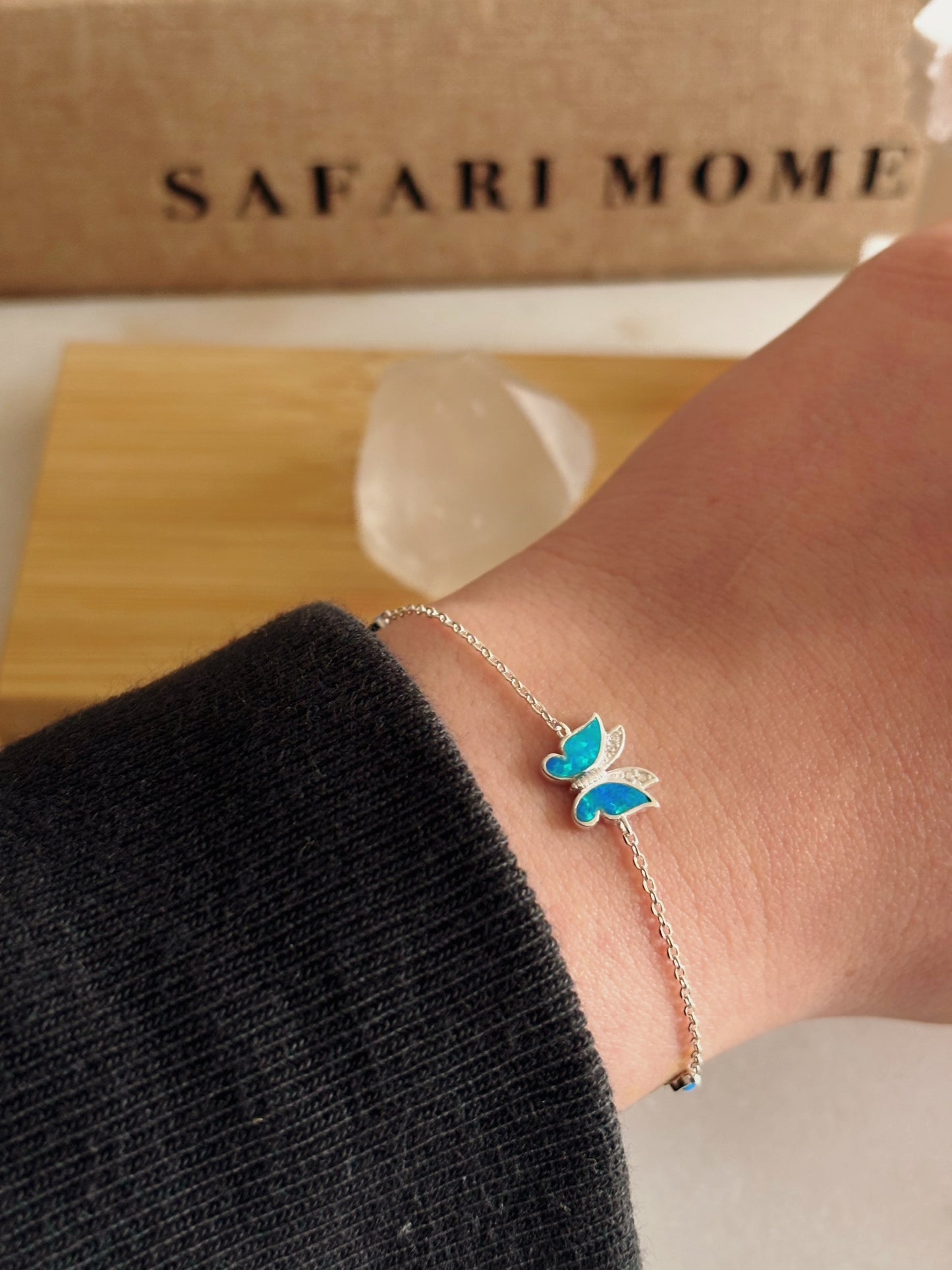 Pulsera mariposa con abalon