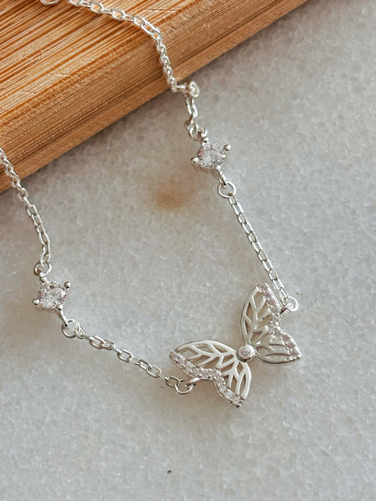 Pulsera mariposa circón