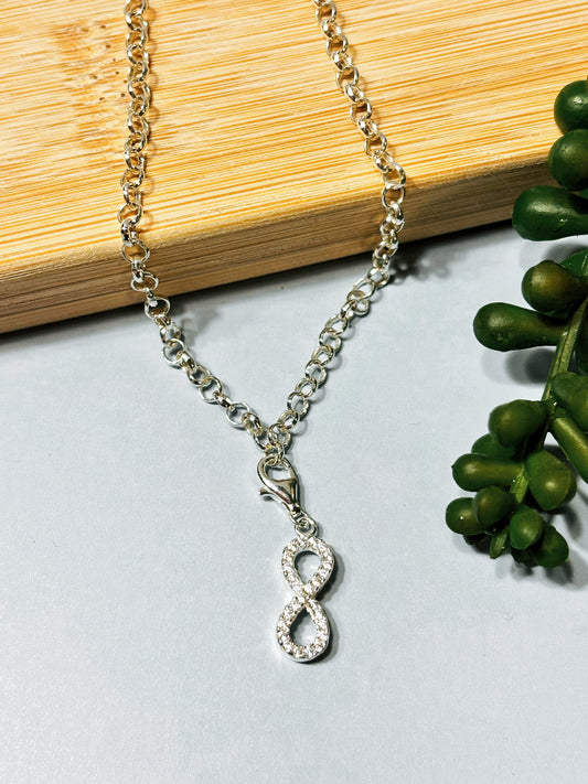 Pulsera rolo infinito con microcirones