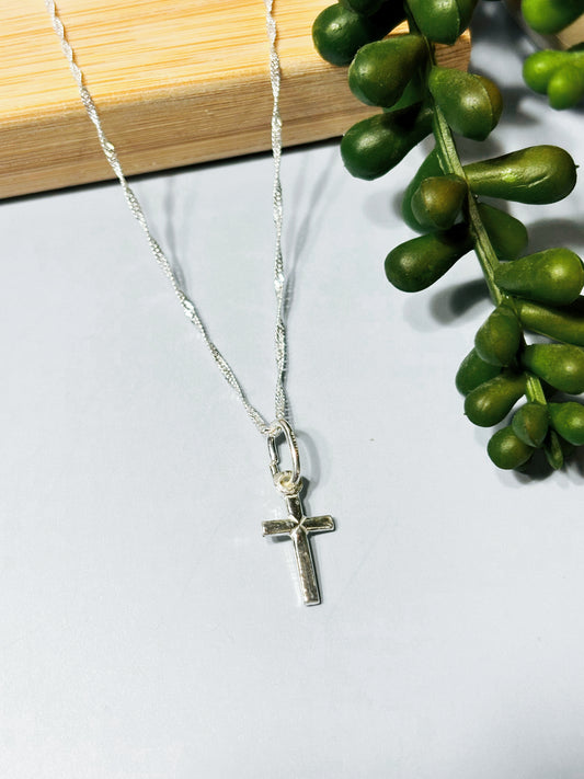 Collar cruz mini simple