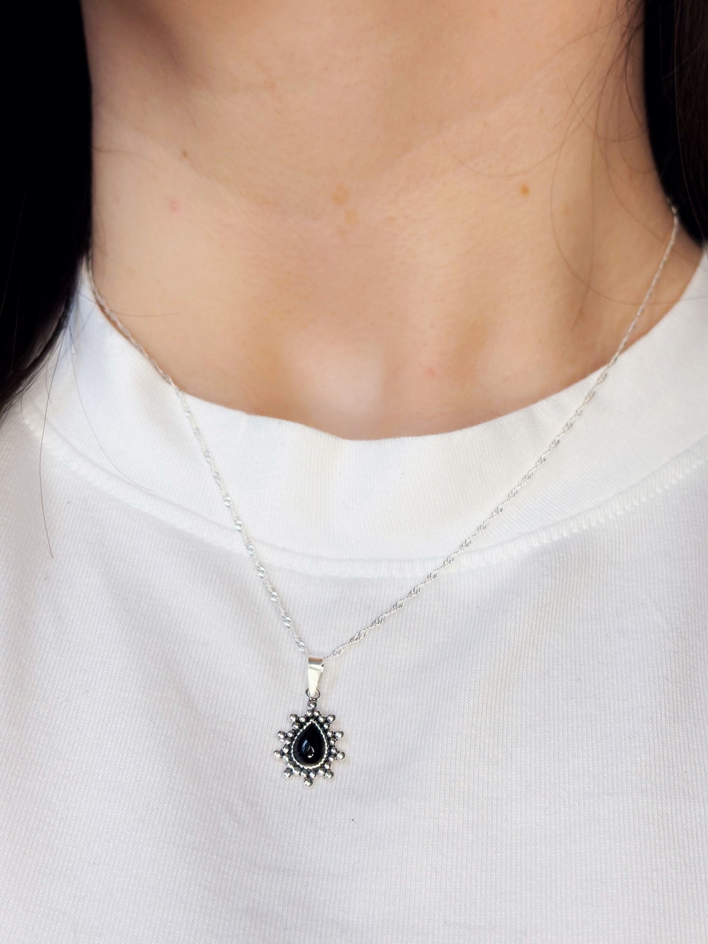 Collar piedra Obsidiana