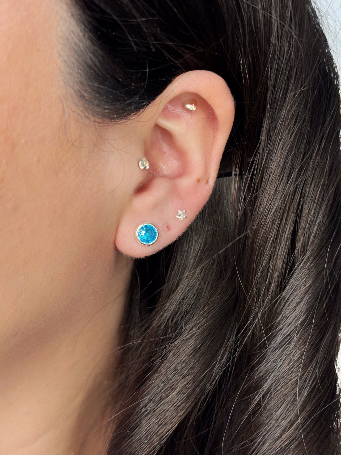 Aros circón celeste