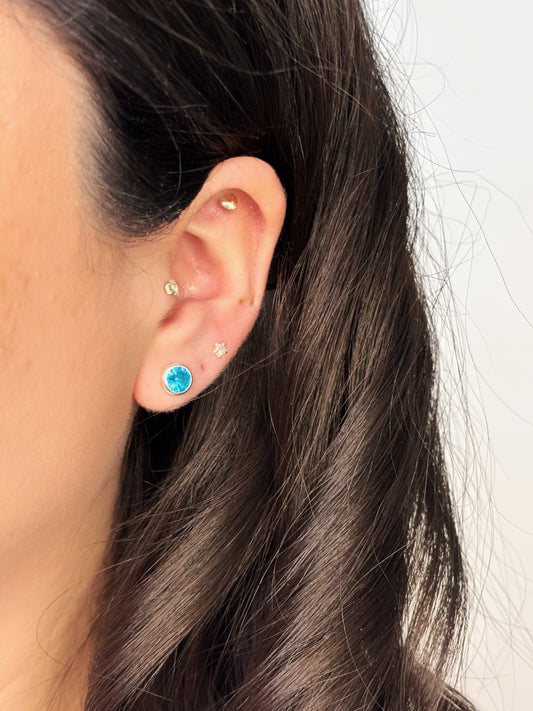 Aros circón celeste