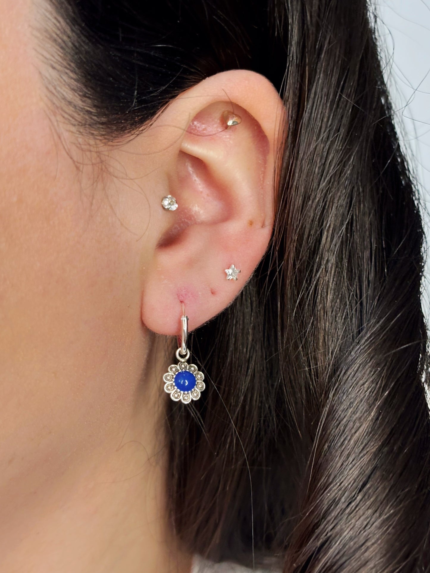 Aros argolla con Lapislázuli