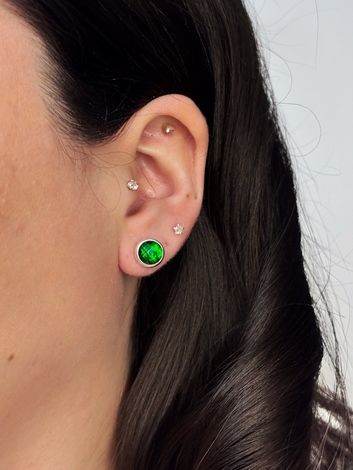 Aros circón esmeralda