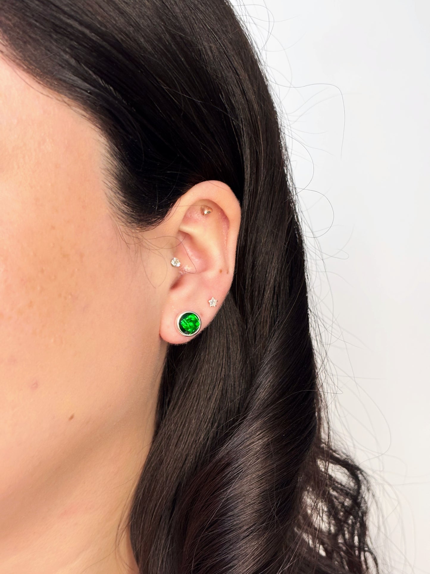 Aros circón esmeralda