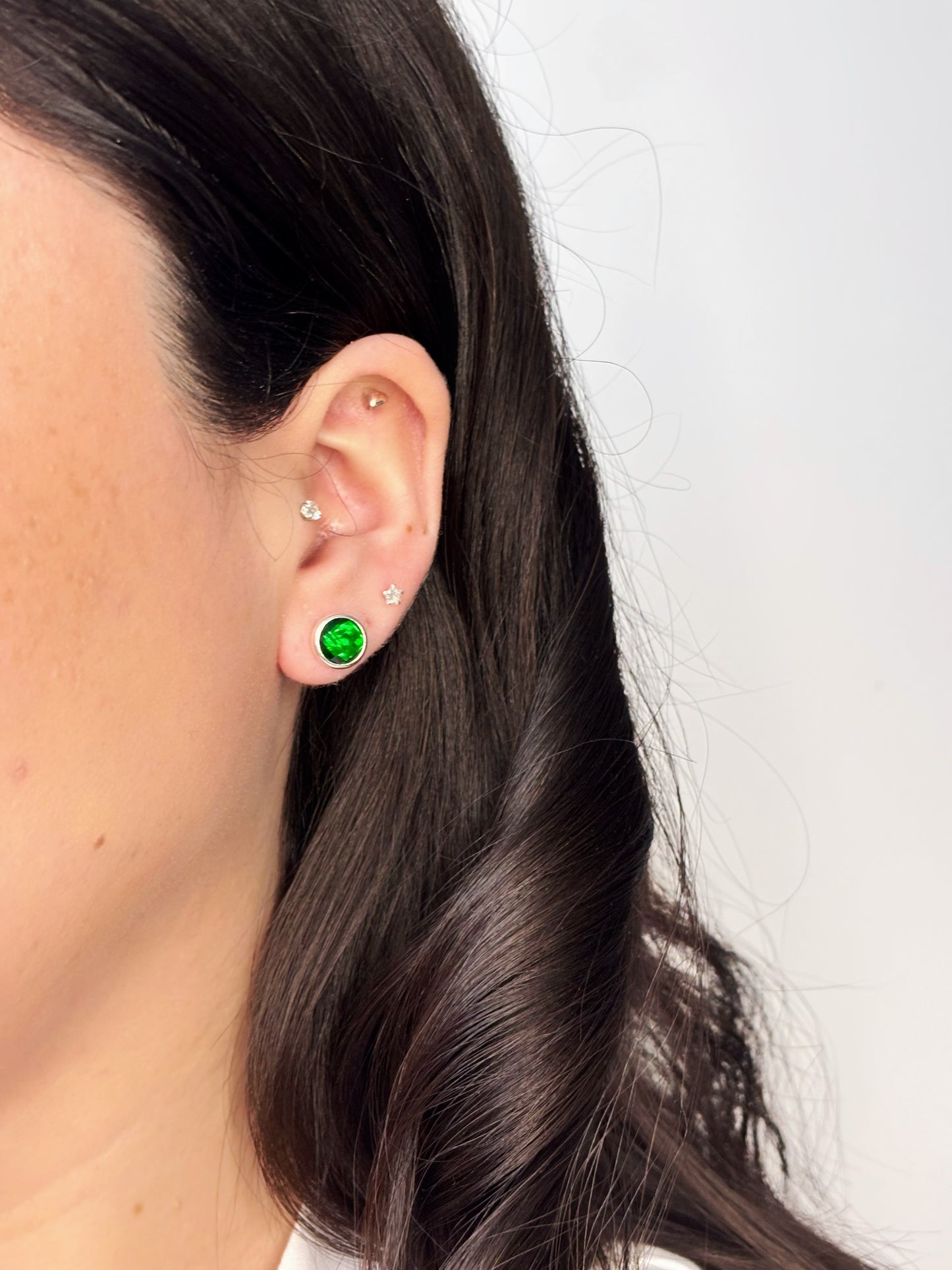 Aros circón esmeralda