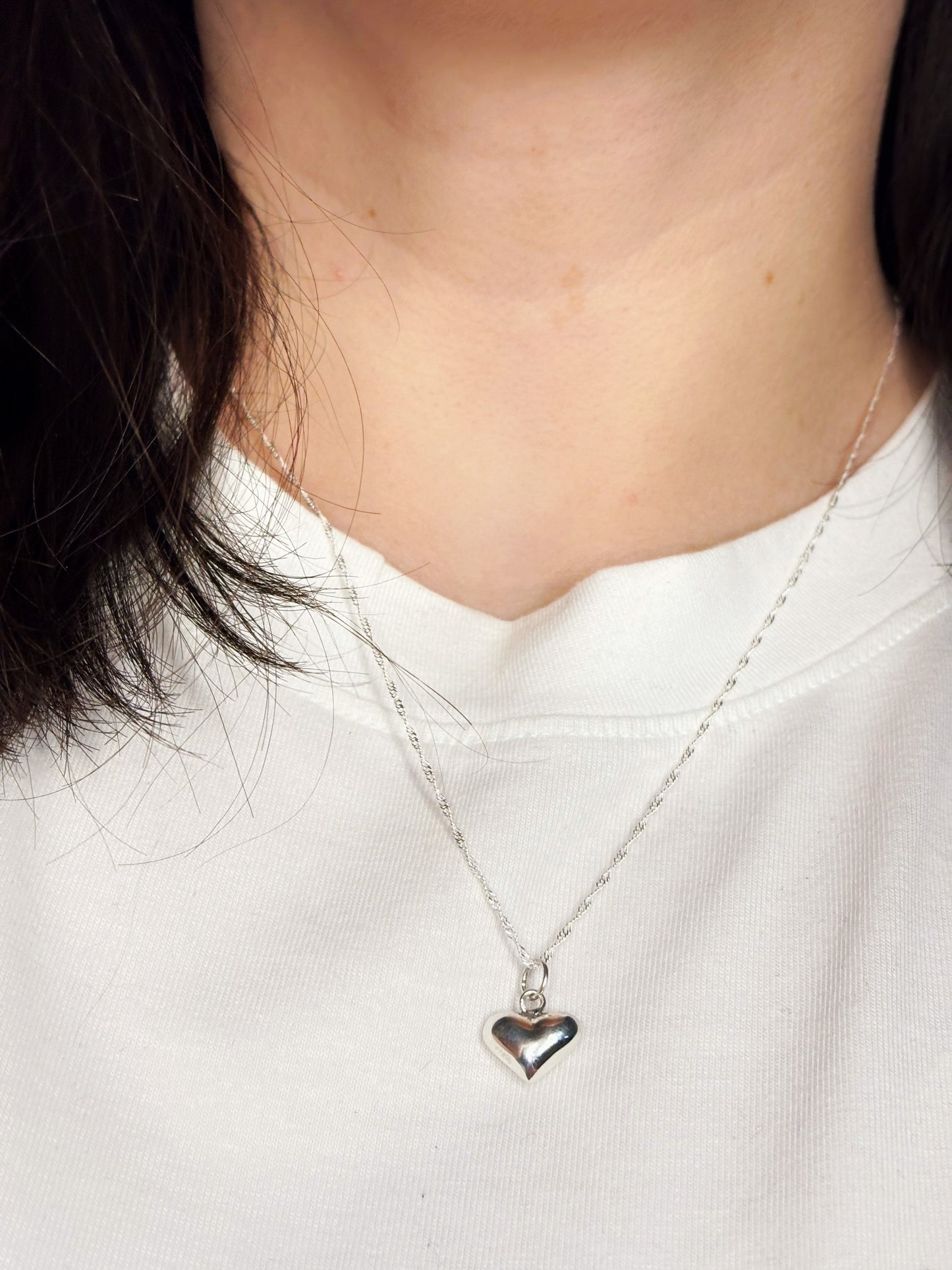 Collar corazón chunky