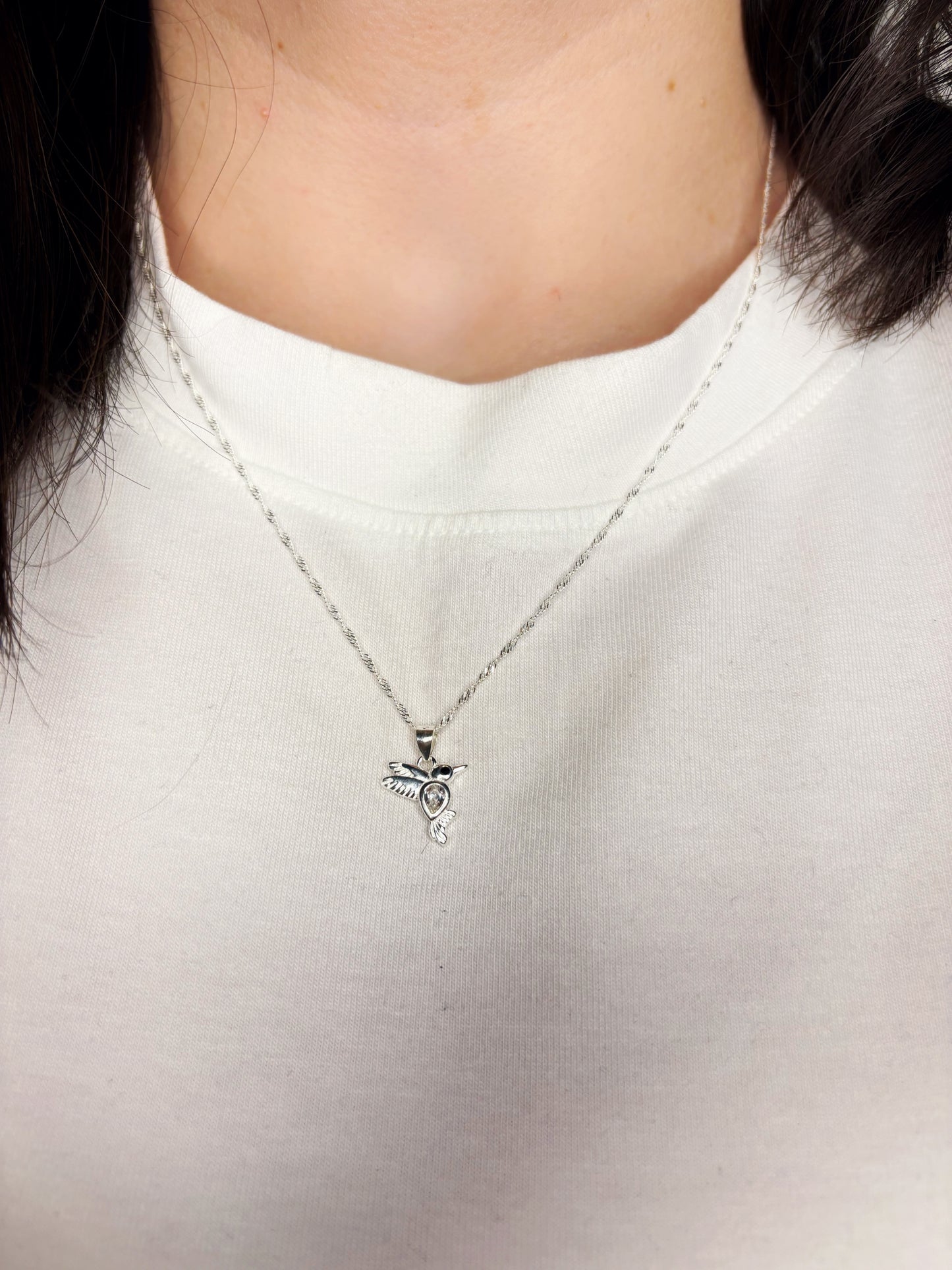 Conjunto colibrí con circón