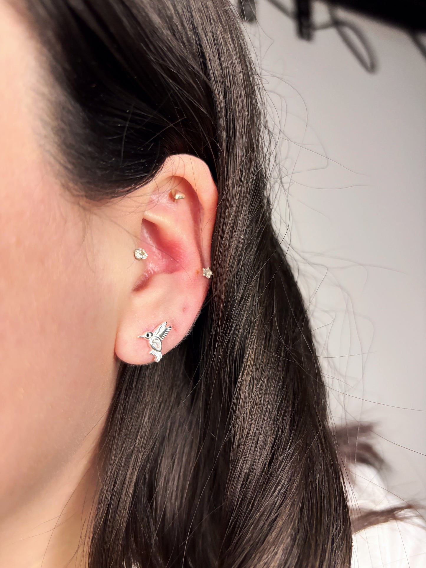 Conjunto colibrí con circón