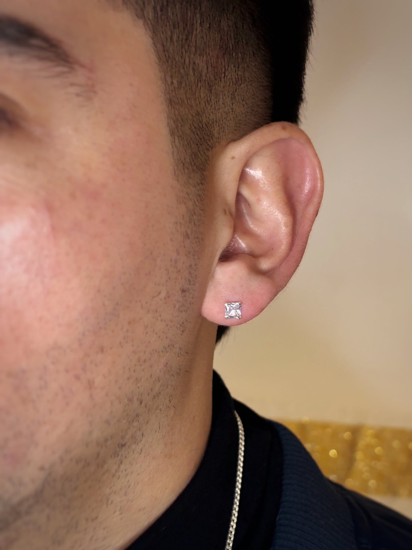 Aros circón cuadrado