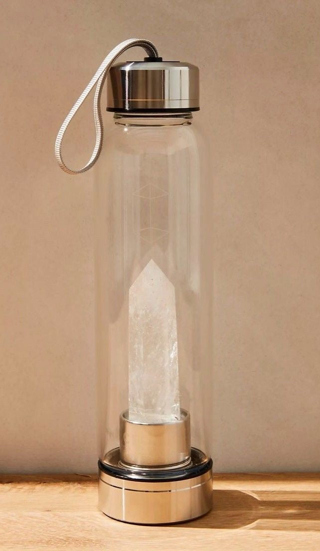 Botella vidrio con cuarzo